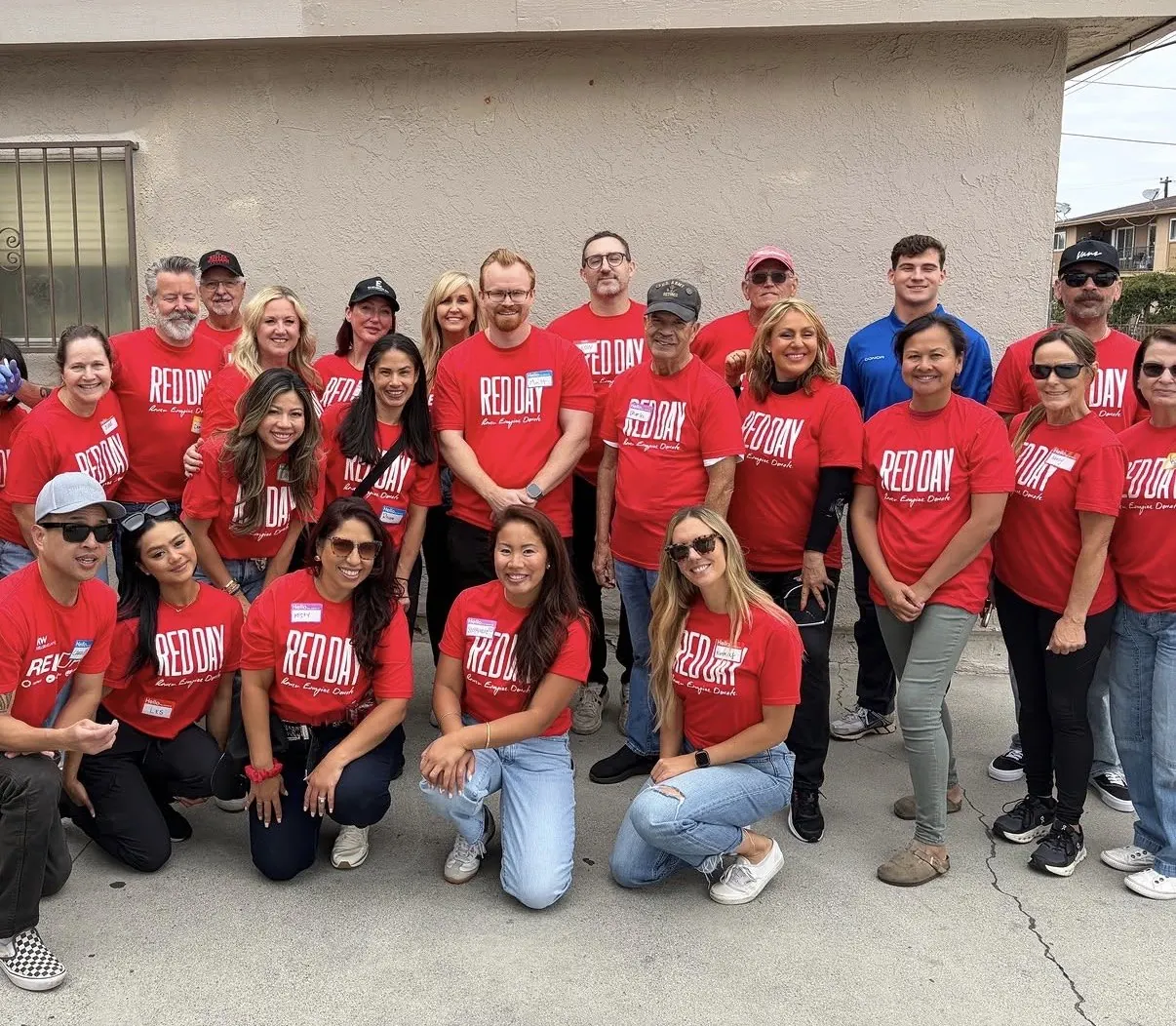 Keller Williams Huntington Beach volunteers and the Titan crew at the Boys and Girls Club on RED Day