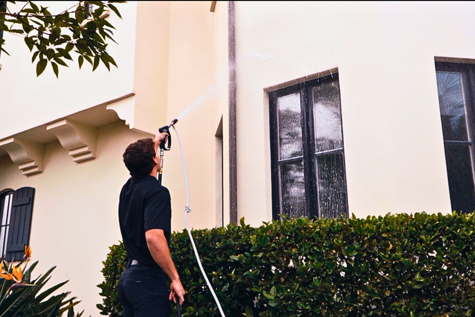 Exterior house washing