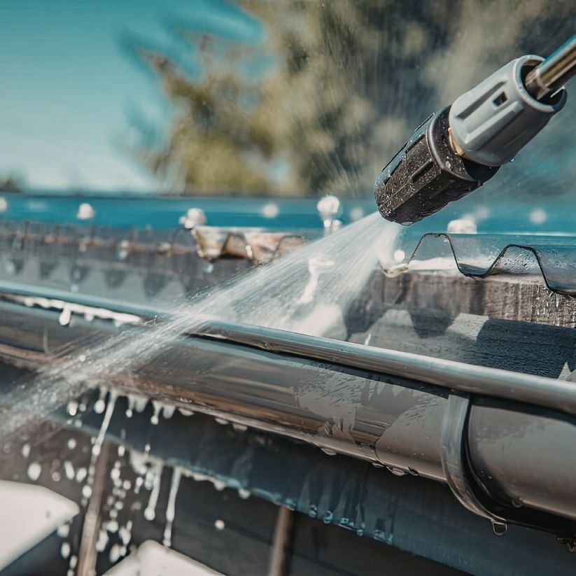 Titan Exterior cleaning Pressure washing gutters